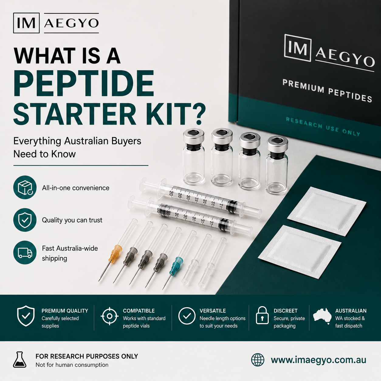 Peptide Starter Kit provides everything you need in one package