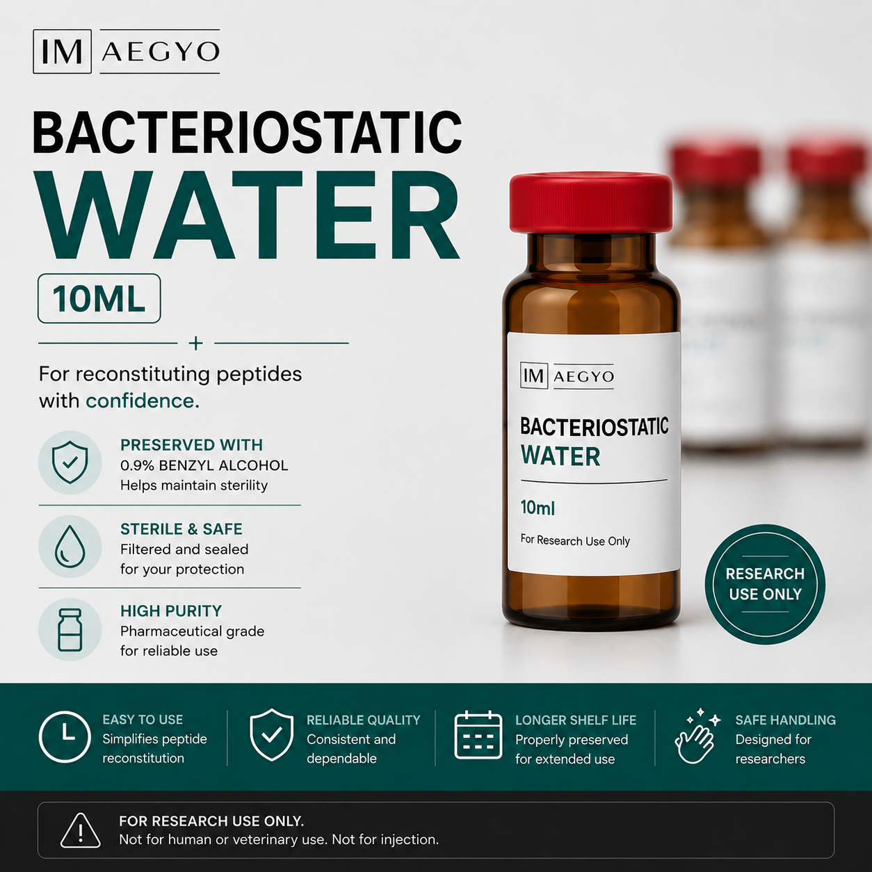 Buy Bacteriostatic Water Australia | Bac Water for peptides | Fast shipping from WA