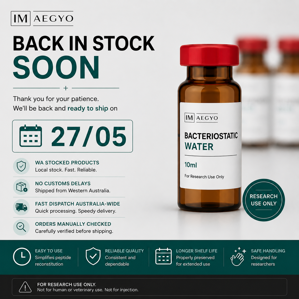 The Complete Australian Guide to Bacteriostatic Water for Peptides – IM  AEGYO