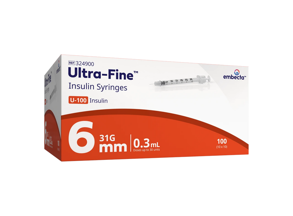 BD Ultra-Fine Syringes 0.3ml 0.25mm 31g x  5/16"  (8mm)