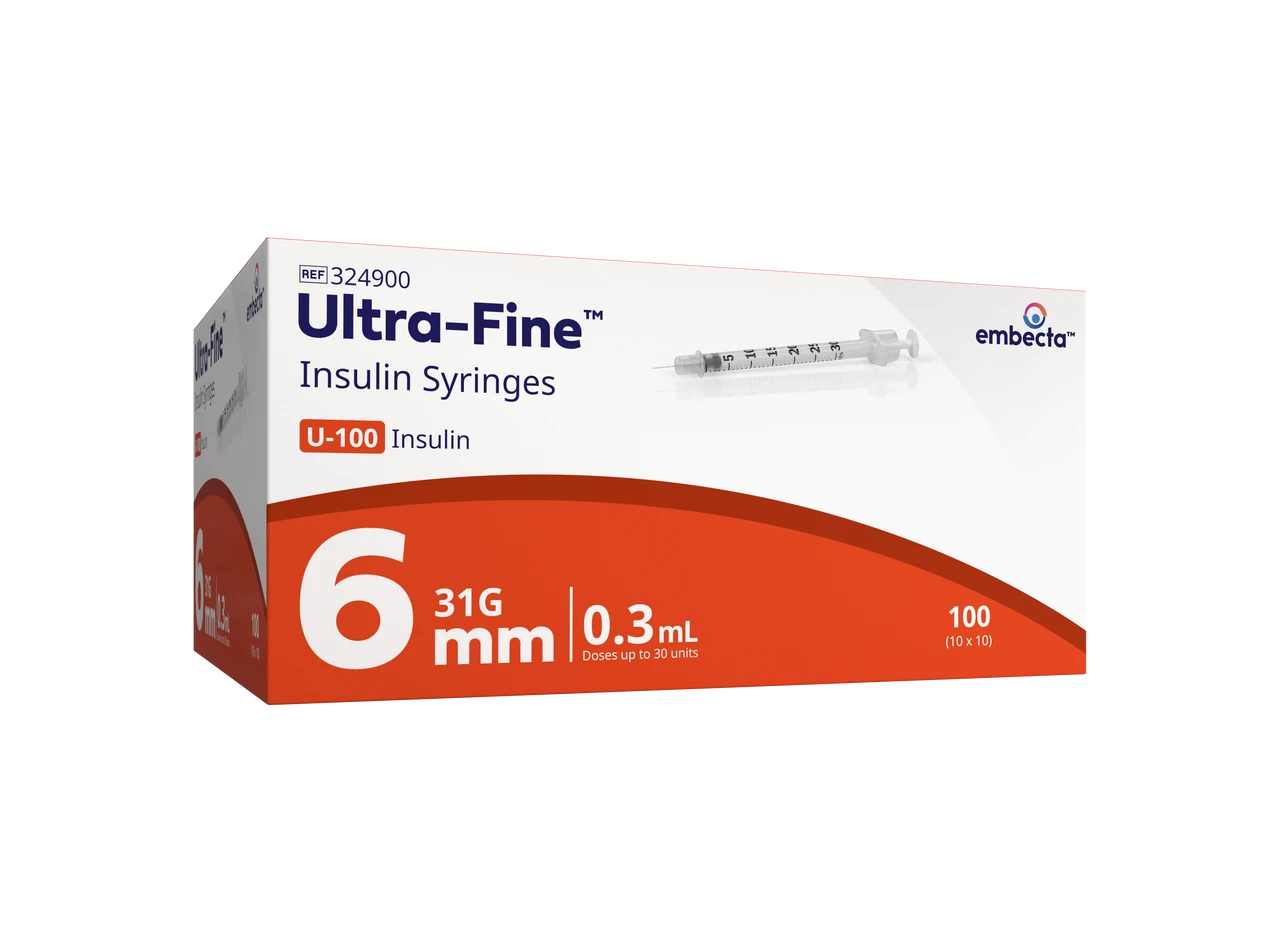 BD Ultra-Fine Syringes 0.3ml 0.25mm 31g x  5/16"  (8mm)