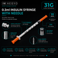 BD Ultra-Fine Syringes 0.3ml 0.25mm 31g x  5/16"  (8mm)