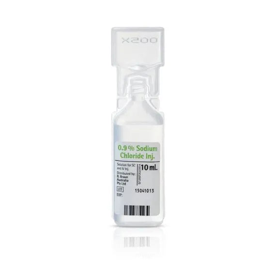 Sodium Chloride 9% (Normal Saline) – 10 mL