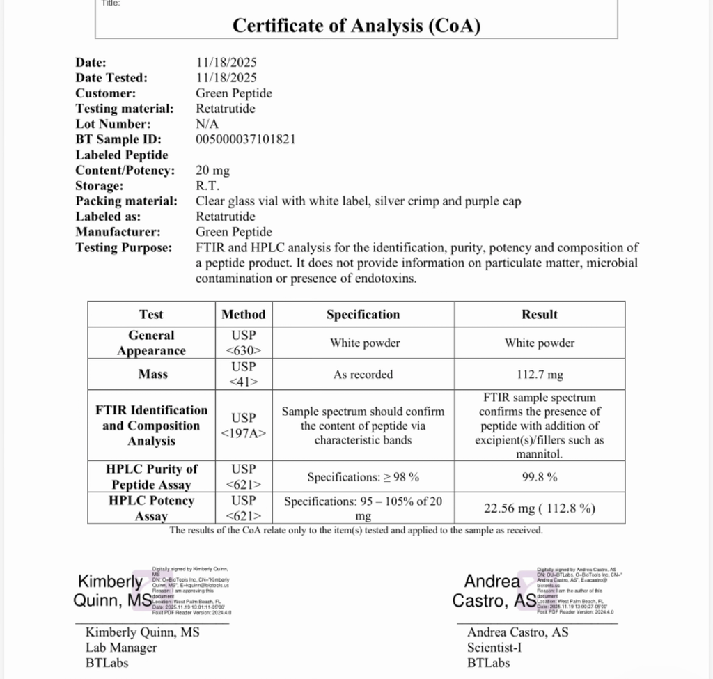 Retatrutide Peptide [20mg]