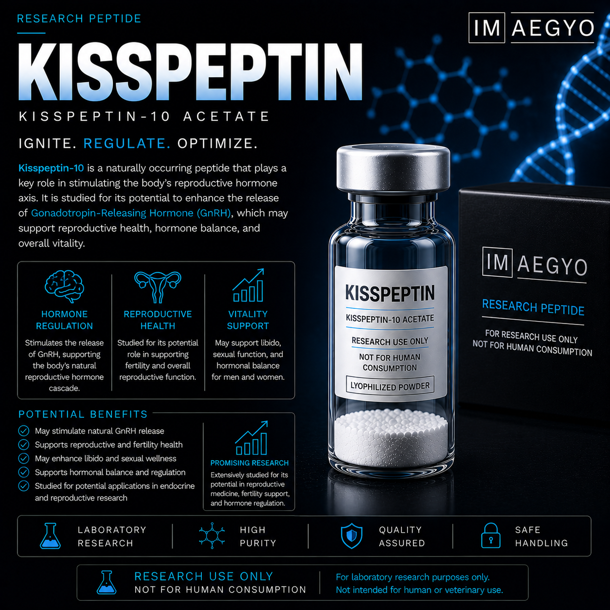 Kisspeptin Peptide 10mg Australia | Neuro & Hormone Signalling Research Peptide