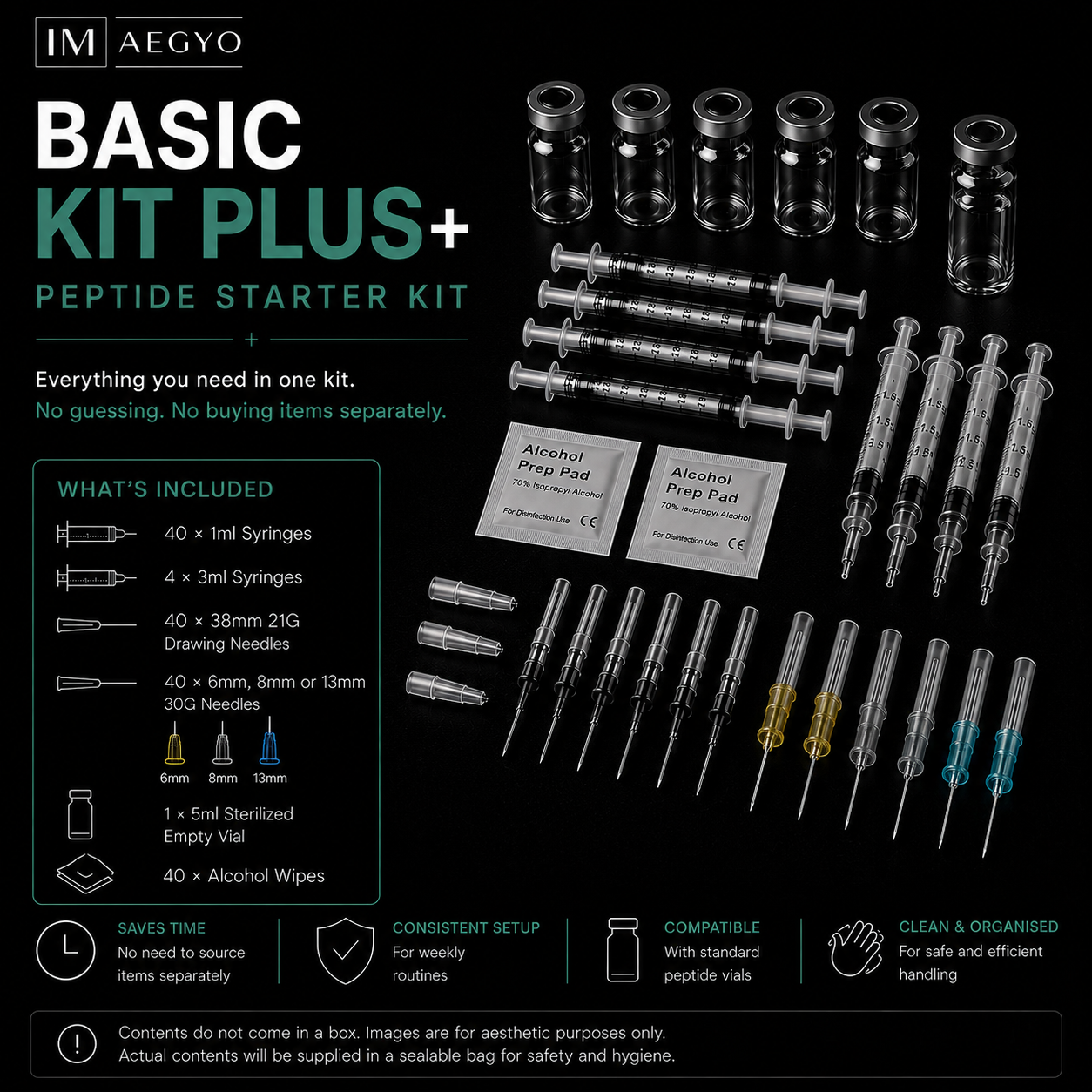 buy peptide injection starter kit Australia. Syringes and needles for peptide.