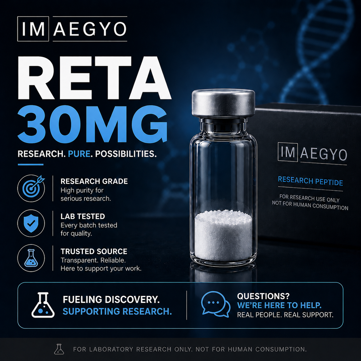 Retatrutide Peptide 30mg GLP-1 research peptide stocked in WA Australia