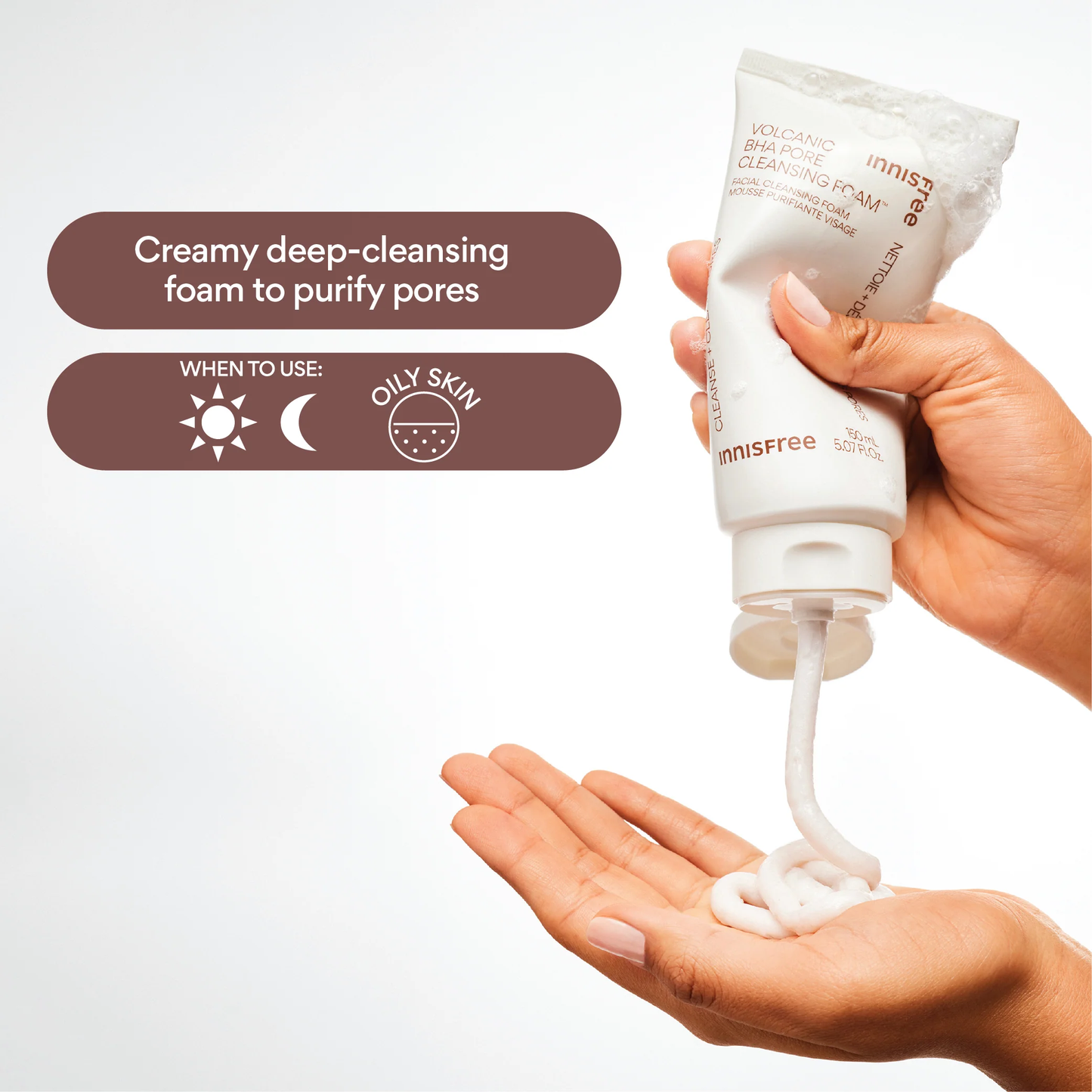 innisfree volcanic bha pore cleansing foam