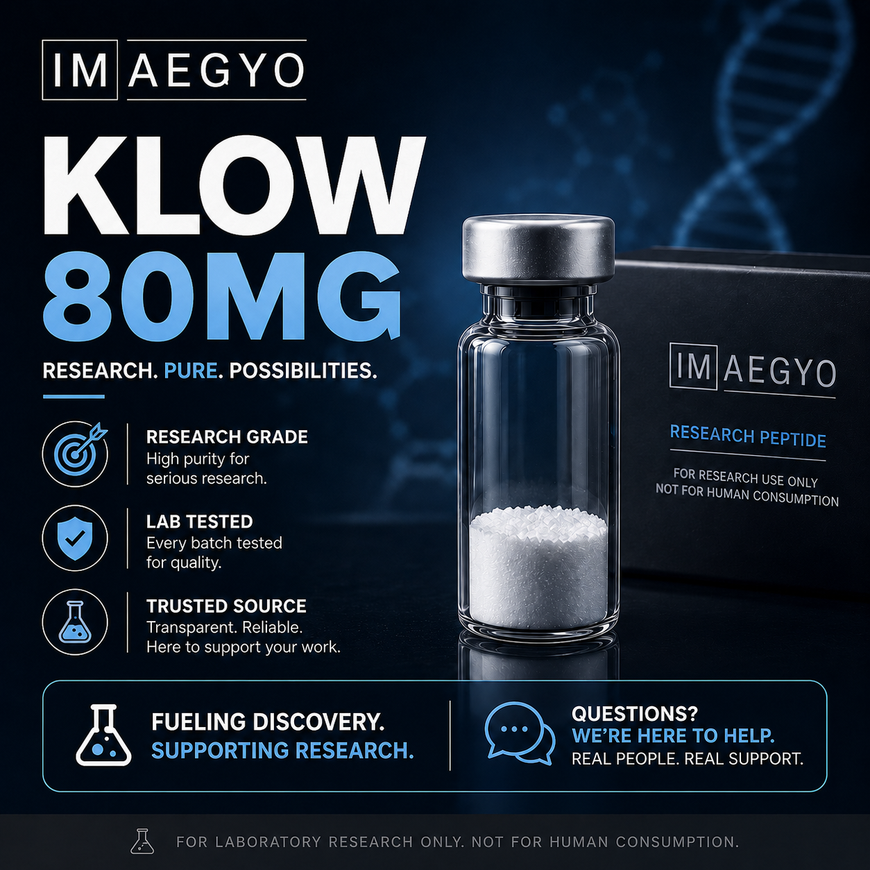 klow 80 mg peptide (GHK-CU 50mg, TB-500 10mg, BPC-157 10mg and KPV 10mg) KLOW 80mg Regenerative Peptide