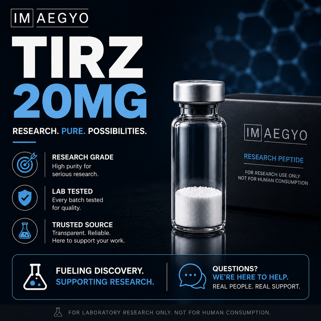 TIRZ Peptide 20mg GLP-1 and GIP metabolic research peptide Australia WA stock